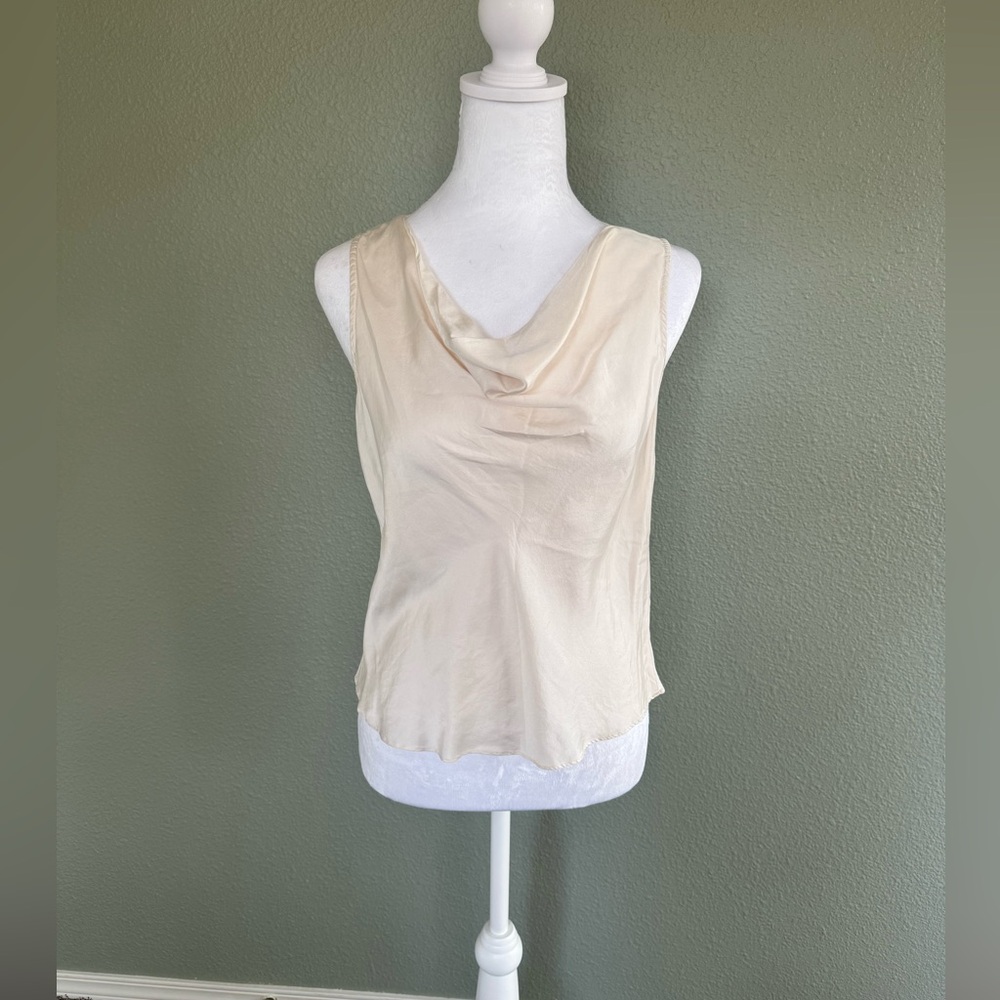 100% Silk White Blouse M New York City Design Co.